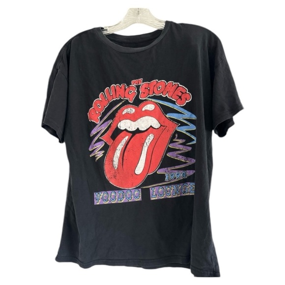 1994 Rolling Stones Voodoo Lounge Promo Tour Men’s‎ Black T-shirt-Size XS - Picture 1 of 5